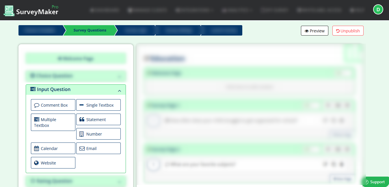 Input Questions Survey Questions – Survey Maker Pro